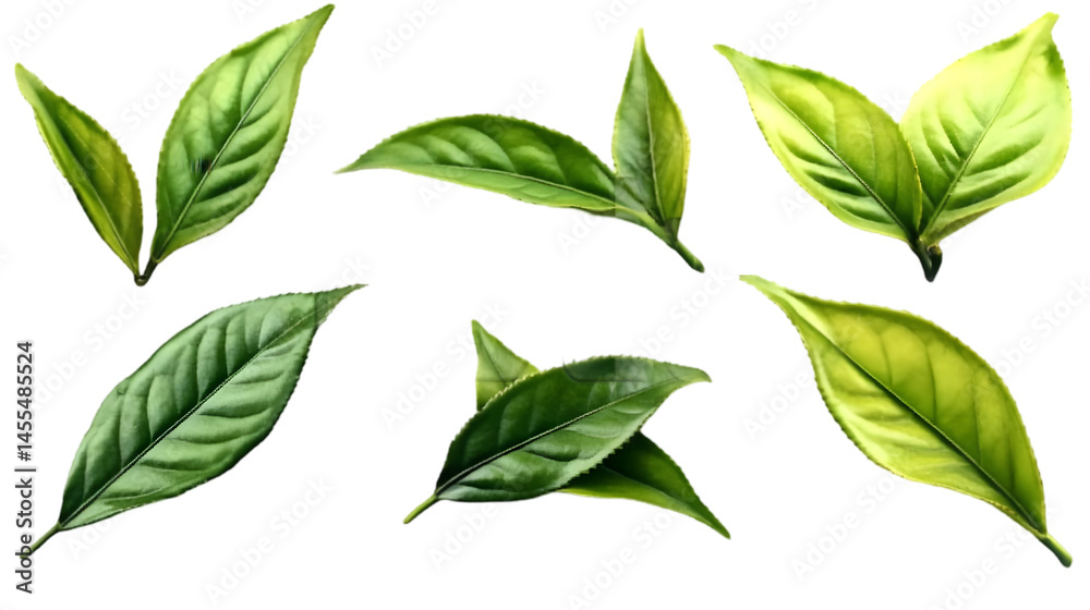 Realistic Leaves Collection On Transparent Background Illustration Realistic Leaves Collection On Transparent Background Illustration