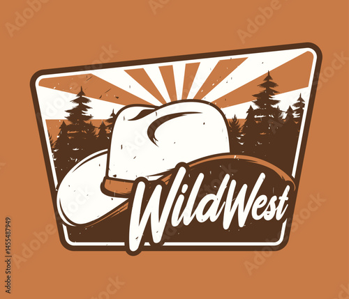 Wild West Cowboy Emblem design
