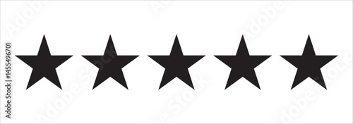 Stars rating review icon. Feedback, Best seller, Quality icon isolated on white background. Vector illustration.