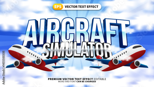 3D Aircraft Simulator  Text Effect Template