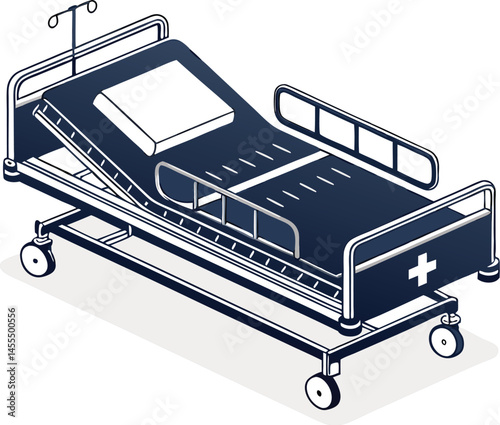 vector illustration of a bed
