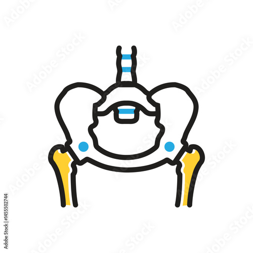 Multi color icon for hip