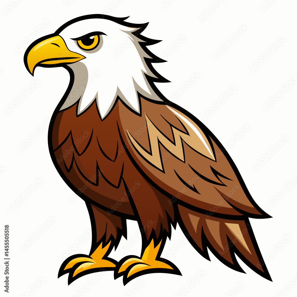 Minimal Eagle Vector on White Background Minimal Eagle Vector on White Background