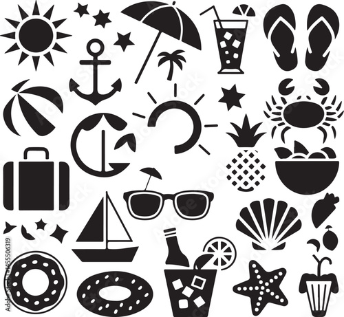 Beach Day Summer Vibes Silhouette

Sunset at the Seaside Vector Scene

Summer Fun with Friends Silhouette

Palm Trees and Sunlight Illustration

Hot Summer Adventure Silhouette Art