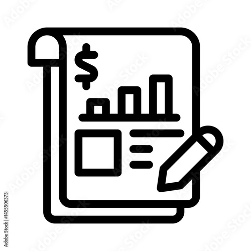 income statement line icon