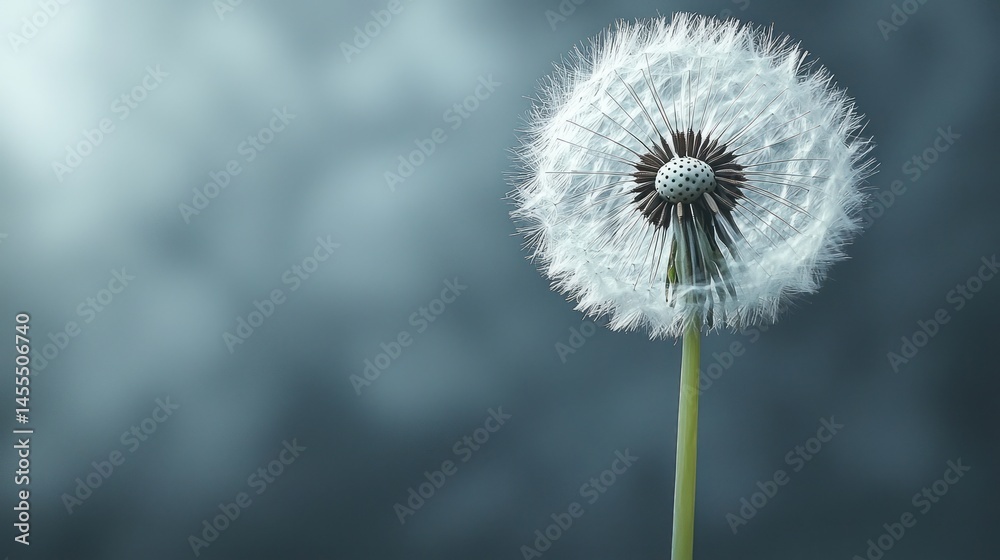 Obraz premium Fluffy dandelion against soft backdrop