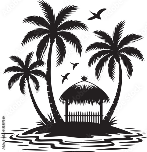 Beach Day Summer Vibes Silhouette

Sunset at the Seaside Vector Scene

Summer Fun with Friends Silhouette

Palm Trees and Sunlight Illustration

Hot Summer Adventure Silhouette Art