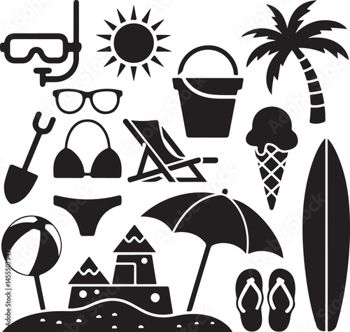 Beach Day Summer Vibes Silhouette

Sunset at the Seaside Vector Scene

Summer Fun with Friends Silhouette

Palm Trees and Sunlight Illustration

Hot Summer Adventure Silhouette Art