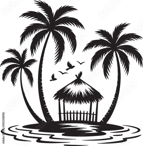 Beach Day Summer Vibes Silhouette

Sunset at the Seaside Vector Scene

Summer Fun with Friends Silhouette

Palm Trees and Sunlight Illustration

Hot Summer Adventure Silhouette Art