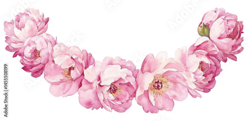 Pink flower blooms radiate softness, conveying sense of pure joy