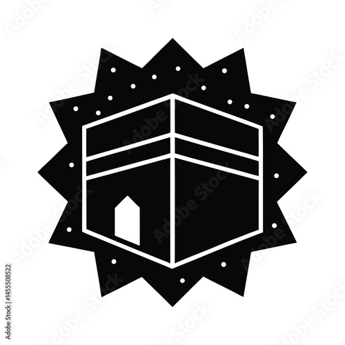Minimal Kaaba Geometric Star Vector Design