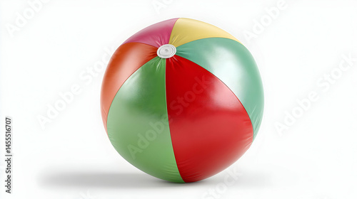Beach Ball In Isolated White
