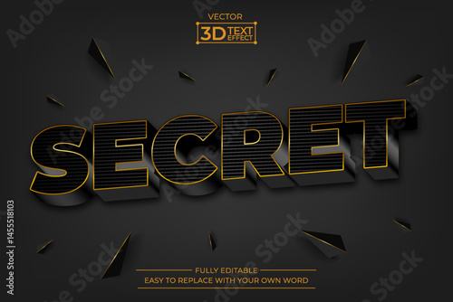 Secret editable 3D Text effect