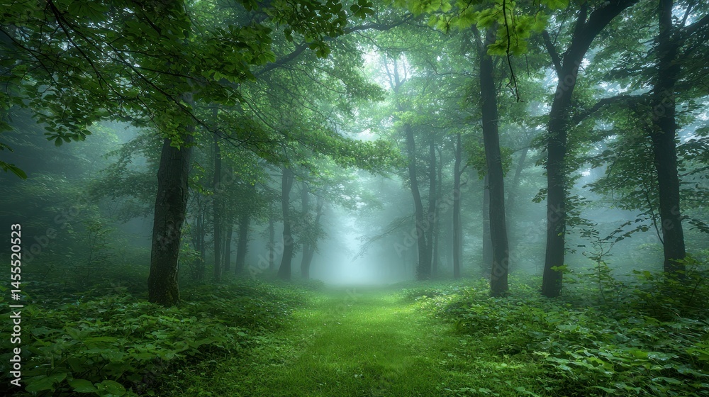 Fototapeta premium Misty forest path