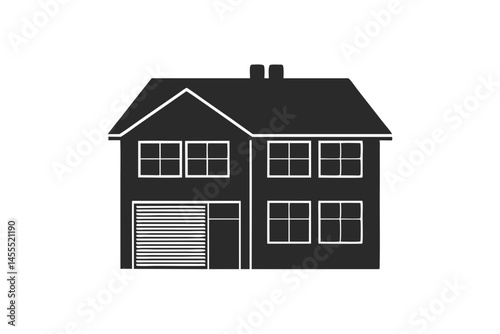 House icon vector silhouette illustration isolated on white background