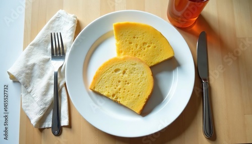 Empty plate, untouched food, signifying abstinence , wellness, weight loss, minimal