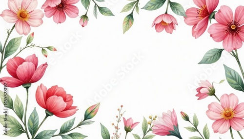 Delicate watercolor floral pattern, perfect for spring invitations , vintage, illustration