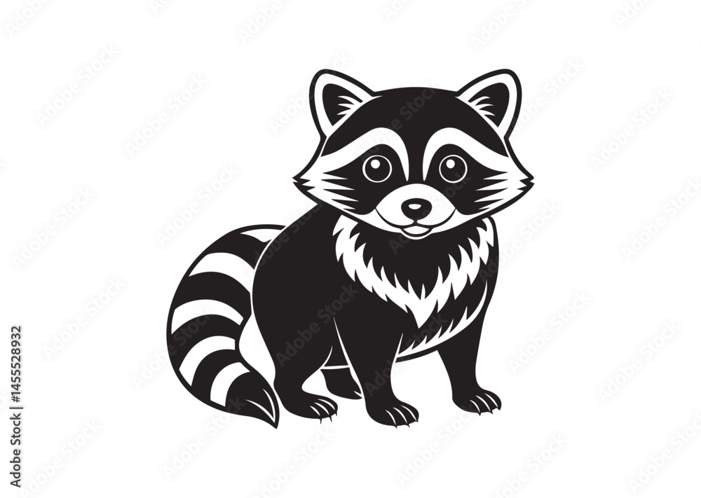 Fototapeta premium Raccoon Design, Raccoon Silhouette Vector