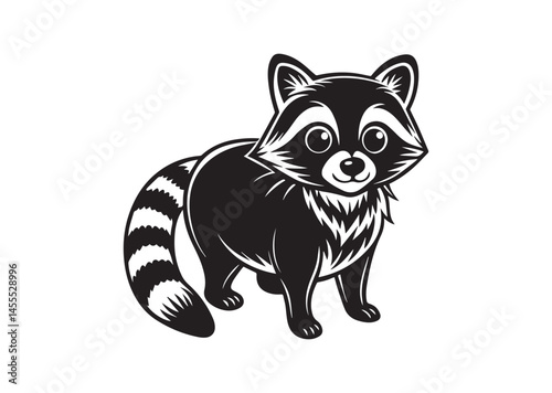Raccoon Design, Raccoon Silhouette Vector