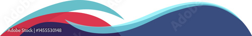 Business Abstract Wave Footer. Curve and wavy abstract footer design for business.
