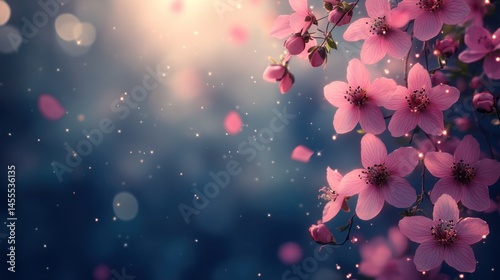 Spring blossoms, soft light, nature