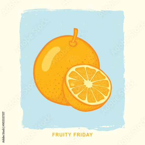 Fresh orange fruit set. Whole orange with slices and cut orange fruit. Organic fruits for juice or vitamin C healthy food.