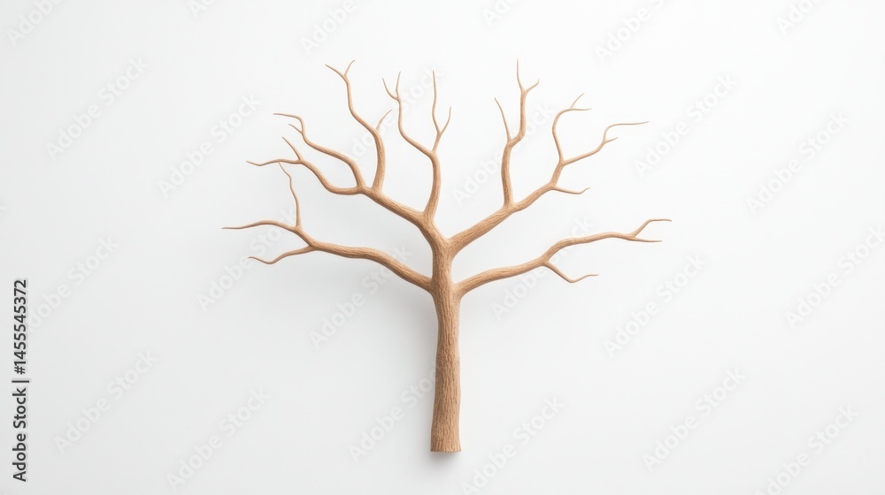Obraz premium Bare tree model, top view
