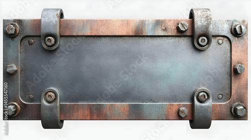 Rusty Plate in isolated white