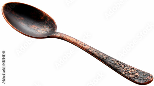 Rusty Spoon in isolated white