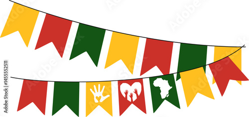 Juneteenth Emancipation Illustration. Juneteenth decoration vector isolated.