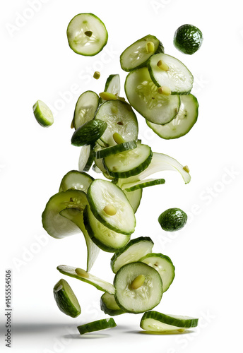 Cucumber in Isolated White