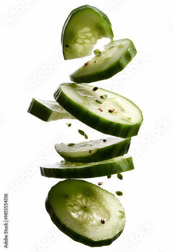 Cucumber in Isolated White