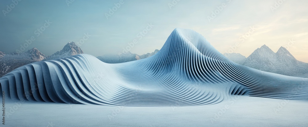 Abstract icy landscape