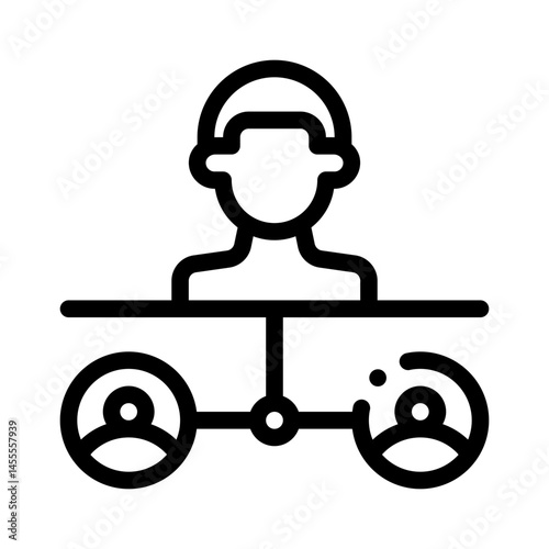 peer to peer line icon