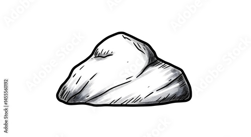 Hand Drawn Rock Sketch Illustration