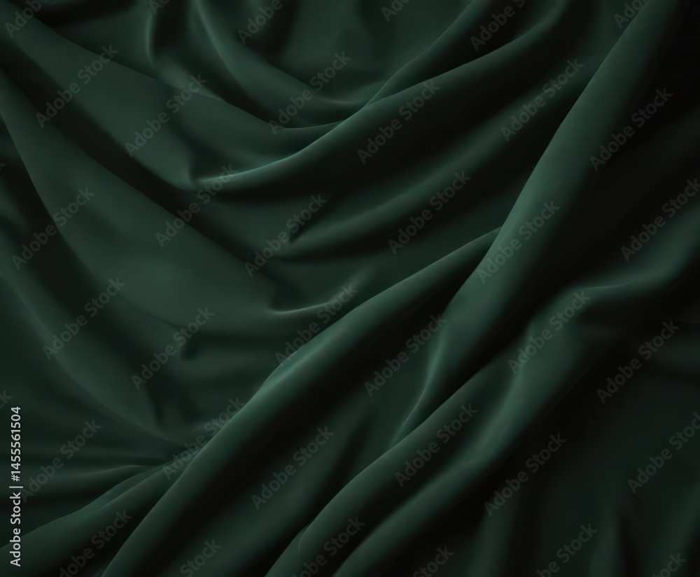 Fototapeta premium Elegant dark green velvet textile Soft, plush texture for design inspiration , dark green velvet, design