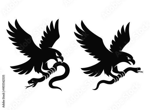 Eagle with Snake vector