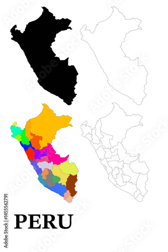 map of Peru with three model option