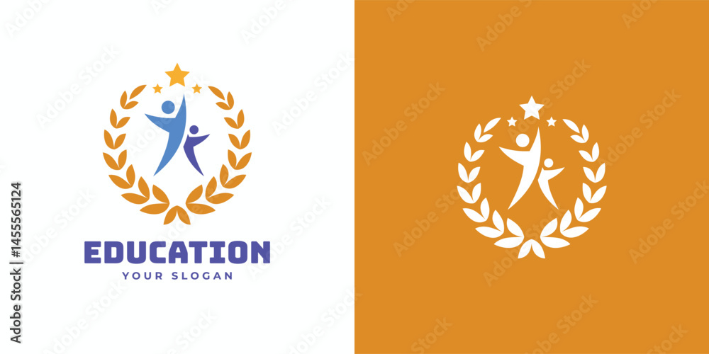 Fototapeta education logo Template design element with modern concept.