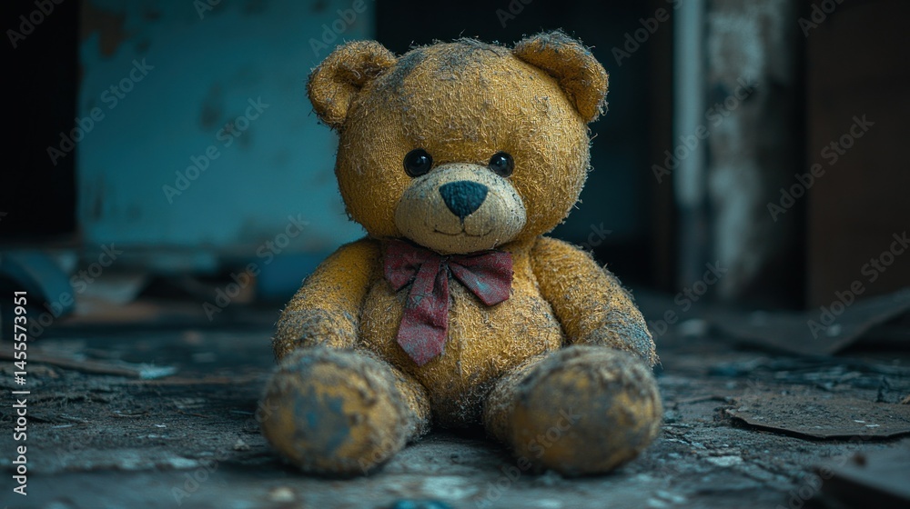 Obraz premium Abandoned teddy bear