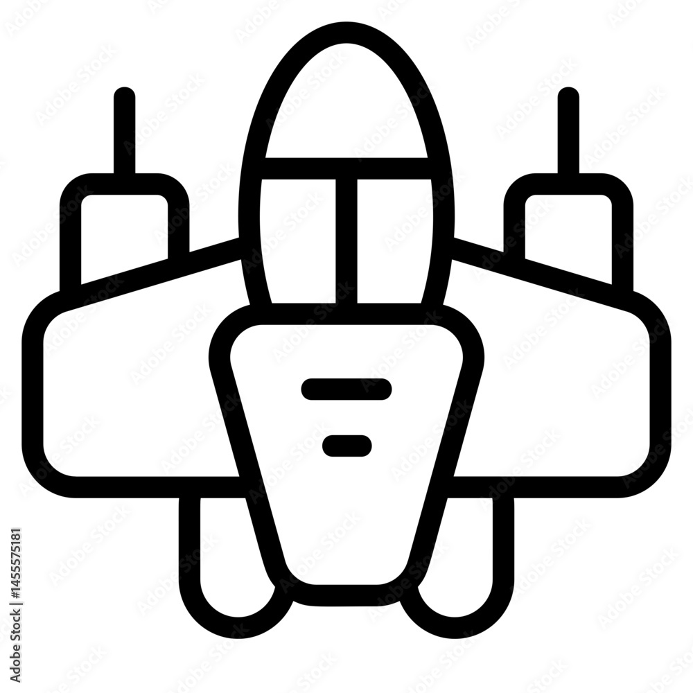 Obraz premium Fighter Line Icon