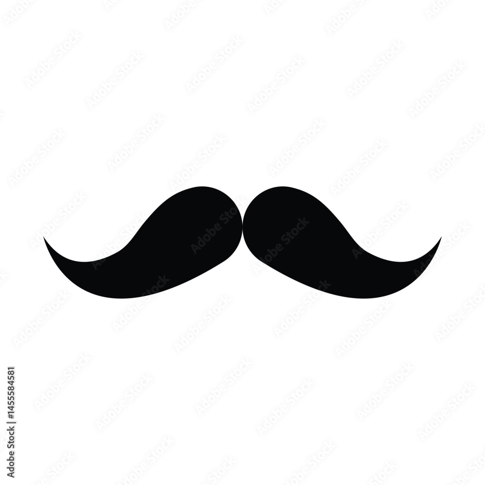 Fototapeta premium Men's black mustache suitable for decoration about father or son