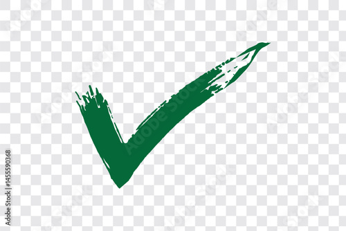 green check mark, Green check mark icon, Brush stroke approved symbols in green color, checkmark sign vector illustration, hand drawn tick sign collection, Correct vote choice isolated symbol 