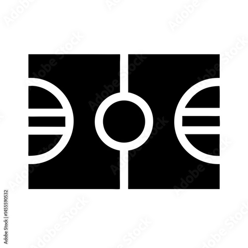 Basketball Court Playground Icon Design