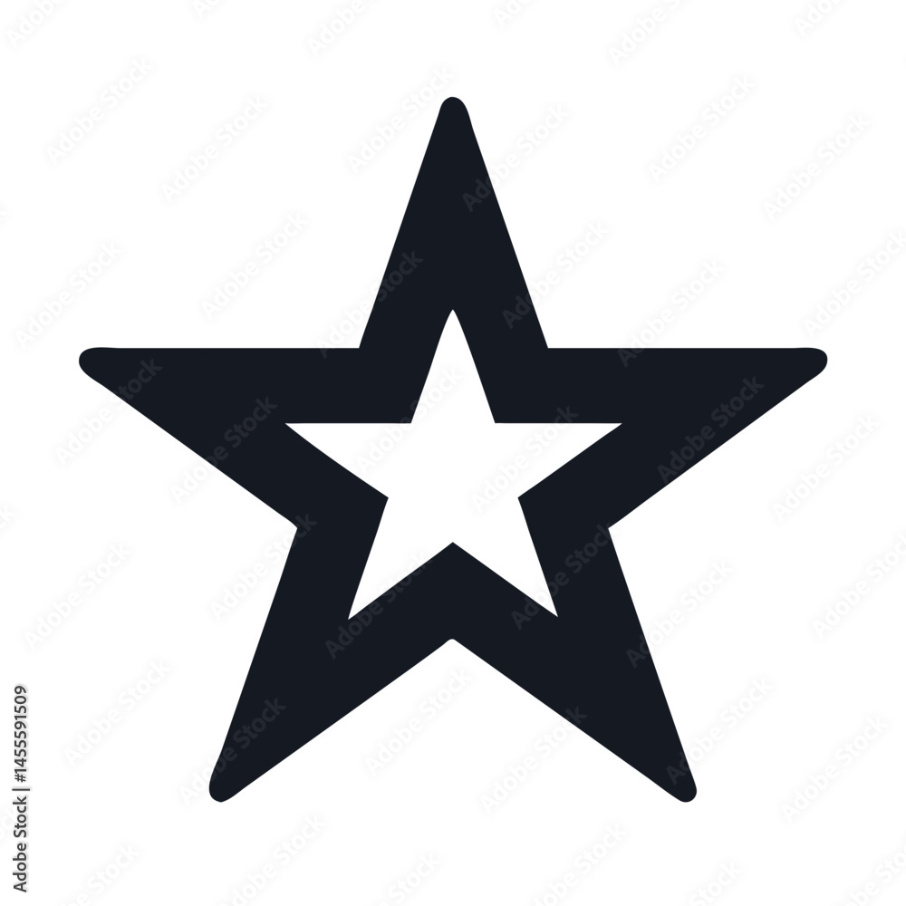 Fototapeta premium Bold Tilted Star Icon Design