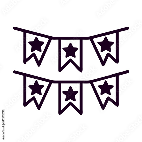 Campaign Pennant Flags Icon Design