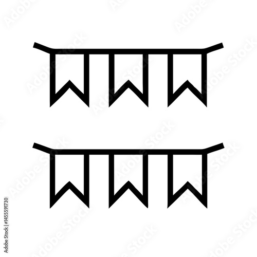 Campaign Pennant Flags Icon Design