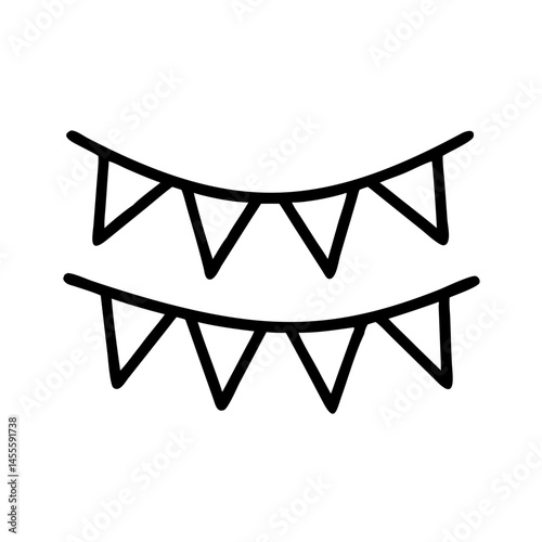 Campaign Pennant Flags Icon Design