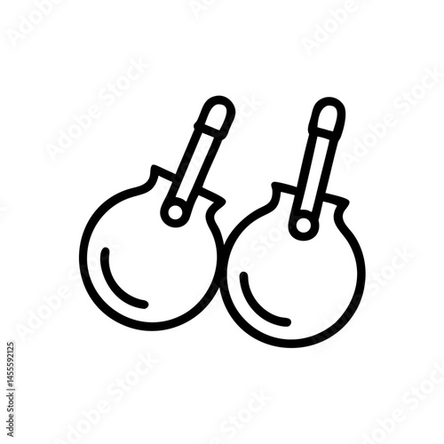 Castanets Music Instrument Icon Design