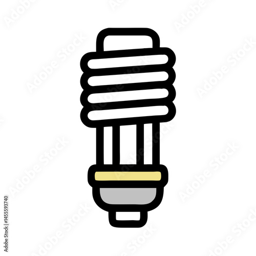 Compact Fluorescent Bulb Icon Design